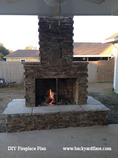 DIY Outdoor Fireplace